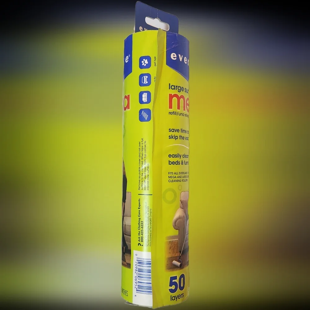 Evercare Large Surface Mega Pet Lint Roller Refill 50 Layers 10